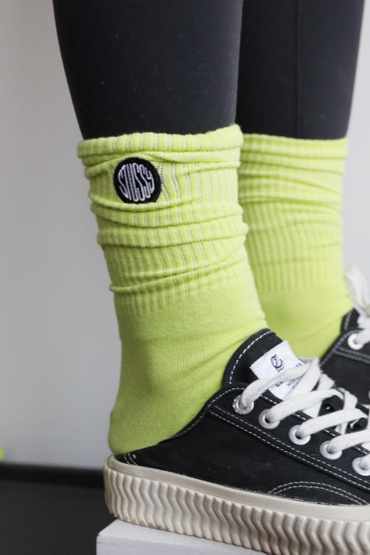 STU 元单 荧光色 棉线长筒堆堆袜 运动袜 41-45 PJ052 商品图6