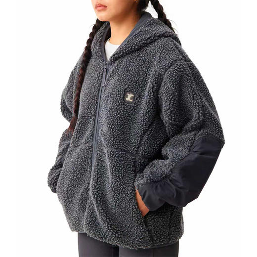 CryingCenter暖冬苹果刺绣连帽羊羔绒加厚保暖外套男女款哭喊中心 商品图1