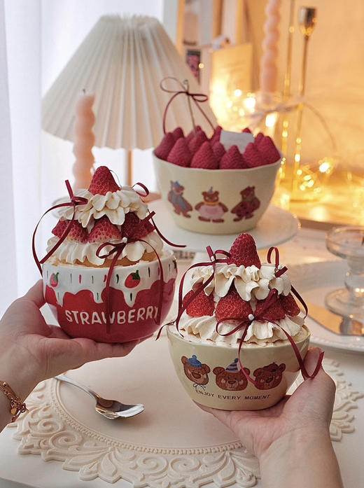 草莓抱抱碗（4.5英寸） 商品图5