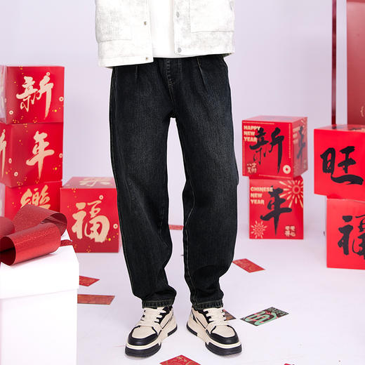 HX 冬季水洗萝卜牛仔长裤加绒Z201440032101 商品图1