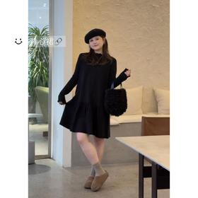 25AW上新 佳佳同款【半卷乌龙茶】大领口秋冬打底马甲裙裙子显瘦气质时尚百搭