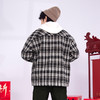【断码清仓】HX 冬季带帽茄克衫格纹质感C105440012101/02 商品缩略图4