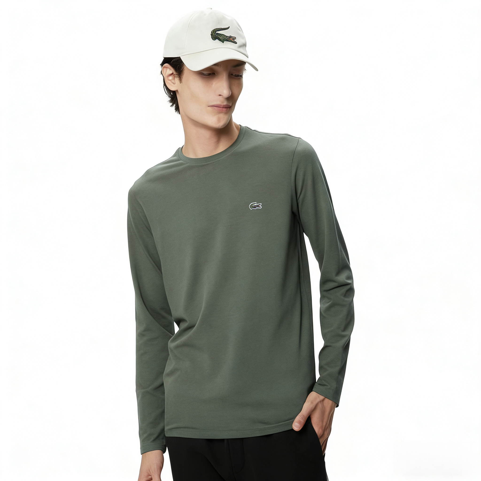 L.A.C 法西小渔 秋冬款双面德绒男士长袖保暖打底衫 CX248