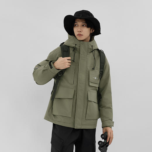 HX 冬季短款带帽羽绒服冲锋户外系列S100444279101/02/03 商品图11