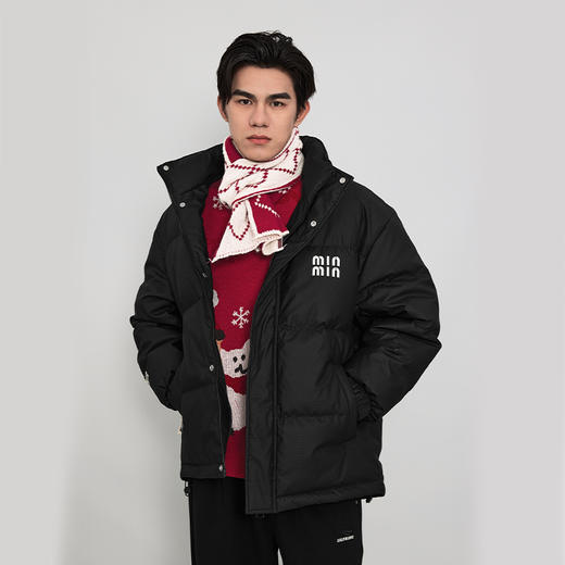 【新品上新】HX 冬季短款立领皮羽绒服C100440031101/02 商品图3