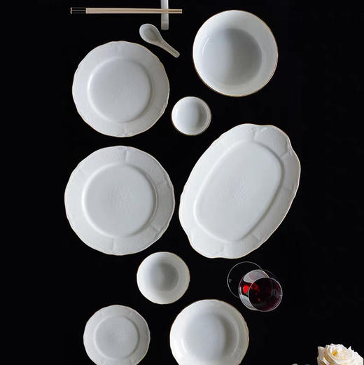 Noritake则武 PRINCESS BOUQUET浮雕蕾丝餐具套装家用组合乔迁礼 商品图0