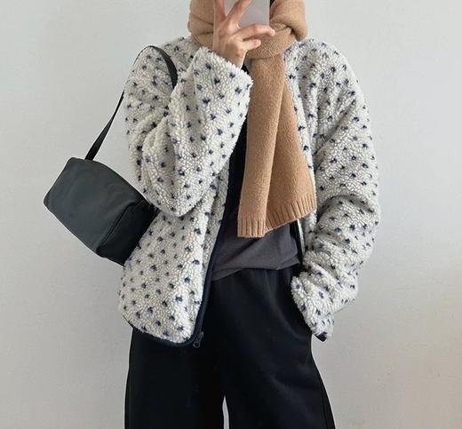 老米优品🎈3-5天。韩代同款《爱心颗粒绒软乎乎保暖外套》加厚摇粒绒！轻盈蓄热，韩里韩气巨好看~WT251206A 商品图2