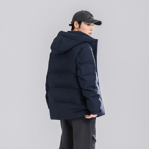 罗蒙冬季男士羽绒服90鸭绒休闲时尚百搭连帽设计面包服保暖羽绒外套 商品图9