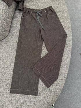 女款松紧腰休闲长裤he006