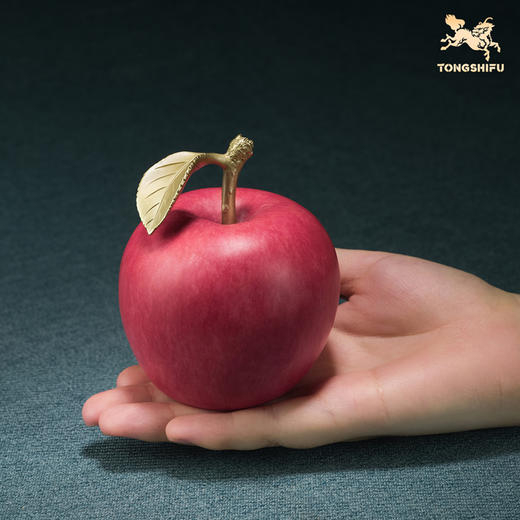铜师傅 铜摆件《吉祥苹果》铜苹果桌面客厅玄关装饰品送老师礼物 商品图4