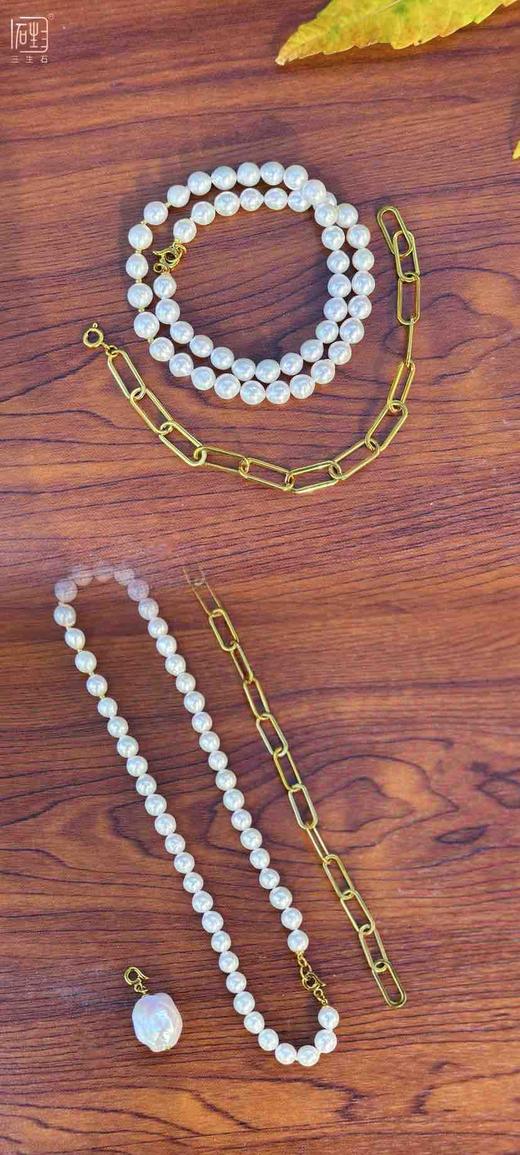 巴洛克珍珠“万能扣”金属项链/巴洛克珍珠“万能扣”O字金属款珍珠项链 商品图14