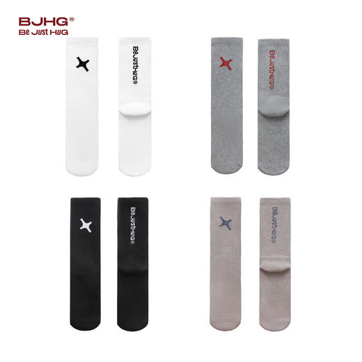 BJHG不计后果冬季运动刺绣中筒长袜男女潮牌透气百搭外穿高帮袜子 商品图0
