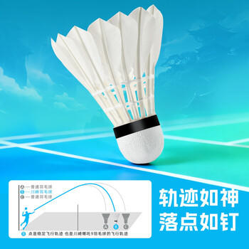 川崎羽毛球比赛训练耐打鹅毛球12个装哪吒9号球 商品图1