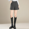 「自」全新升级【铂金会员137/天猫179/差价42】(14237)洛诗琳高腰毛呢直筒短裤2025秋冬气质百搭显瘦A字毛呢短裤 商品缩略图2