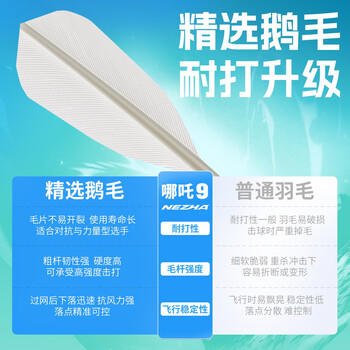 川崎羽毛球比赛训练耐打鹅毛球12个装哪吒9号球 商品图5