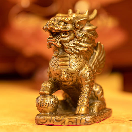 麒麟黄铜摆件家宅玄关开业酒店饭馆客厅办公室送礼 商品图1