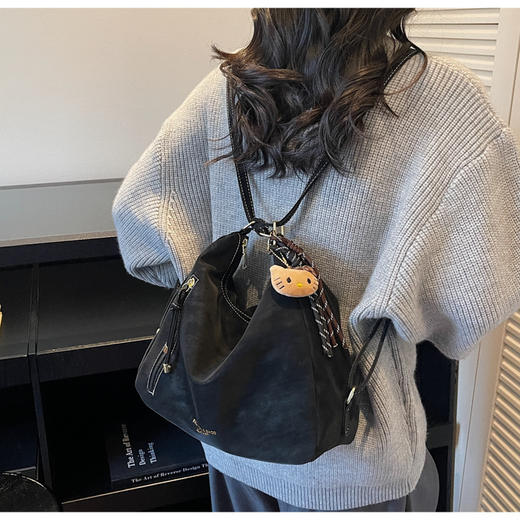 【YW】无忧购休闲复古大容量女式双肩包多用单肩托特包FH0896（截单后3-5天发货) 商品图10