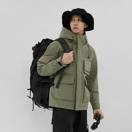 HX 冬季短款带帽羽绒服冲锋户外系列S100444279101/02/03 商品图13