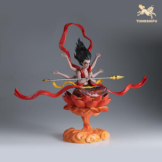 铜师傅《哪吒之魔童闹海》火莲六臂哪吒  潮玩铜摆件周边 商品图1