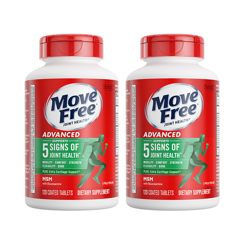 MoveFree 益节 氨糖维骨力绿瓶120粒x2瓶