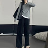 Beau Muse  羊毛蚕丝 窄版阔腿裤 670g加绒加厚 蓄热保暖 遮肉显瘦 微绒款/加绒款 5色可选 商品缩略图1