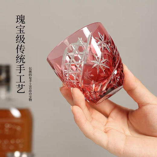 KAGAMI江户切子水晶玻璃白酒杯星芒冷酒对杯酒杯子 商品图3