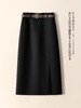 赠送皮带【手感柔软垂顺有型❗️开叉设计显瘦显气质】毛呢休闲半身裙女秋冬季2025新款气质a字裙垂感百搭直筒包臀裙子。jb 商品缩略图0