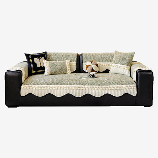 雪尼尔沙发垫 2025高级感一片式直排固定防滑坐垫 商品图4