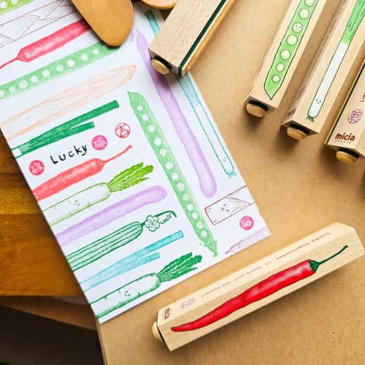 micia美日 开运蔬菜手帐印章套装 邮戳 中国吉祥祝福 商品图4