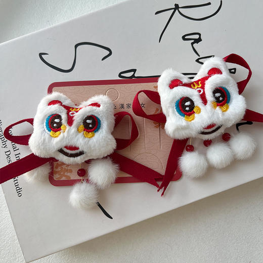 丝带结醒狮对夹发夹-纪念日百货门店同款167745291 商品图2