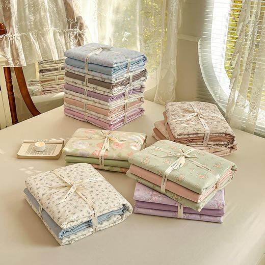自然醒INS卡通小清新A类全棉双层纱四件套NH185186 商品图1
