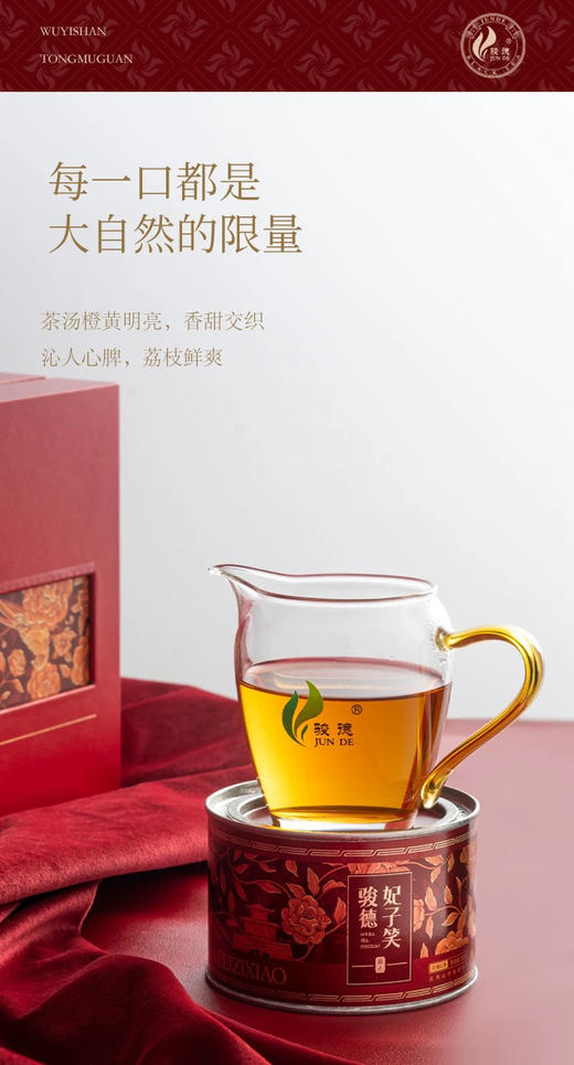 骏德茶业 武夷山红茶桐木关小种 妃子笑100g盒  商品图4