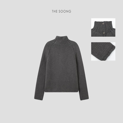THESOONG新品女装休闲慵懒风手工手工编织毛衣开衫外套HBMY7719 商品图6