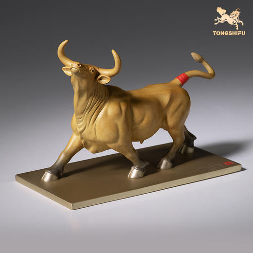 铜师傅《鸿运牛》客厅办公室铜牛开业摆件 家居装饰工艺品 商品图2