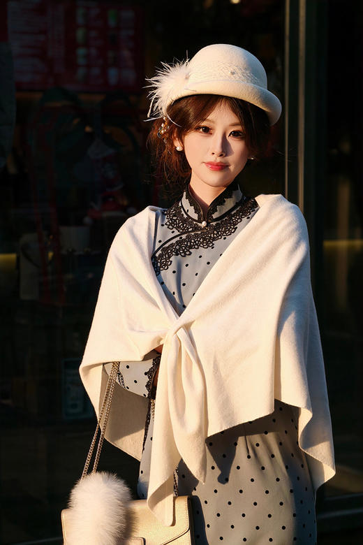 逸红颜周末小集市#法式优雅气质名媛,水貂毛&澳洲羊毛渔夫帽『羽仙』 商品图12