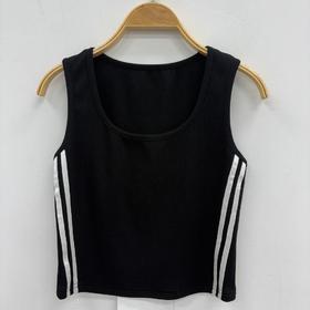 ZC撞色织带百搭背心50702（黑）秋季 253012090321