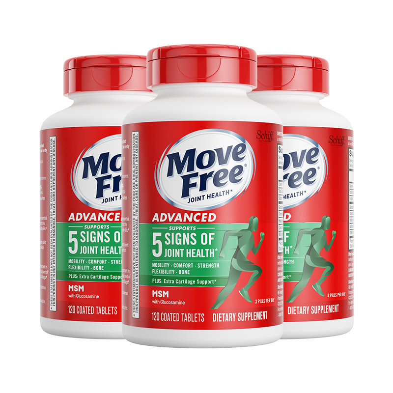MoveFree 益节 氨糖维骨力绿瓶120粒x3瓶