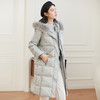 Famecoco范可儿90白鸭绒羽绒服女士冬季中长款过膝外套D218AD301 商品缩略图1