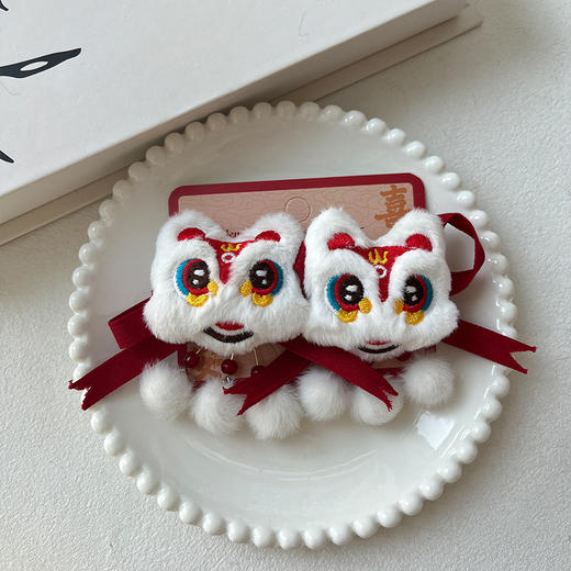 丝带结醒狮对夹发夹-纪念日百货门店同款167745291 商品图4