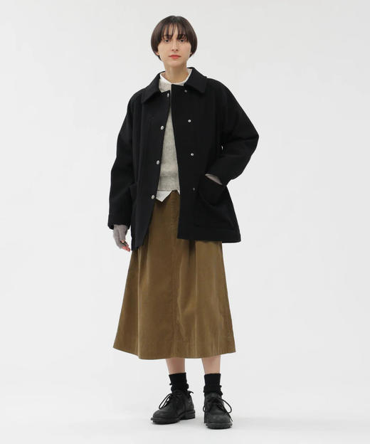 MHL 25AW 日版黑色羊毛插肩袖外套 商品图2