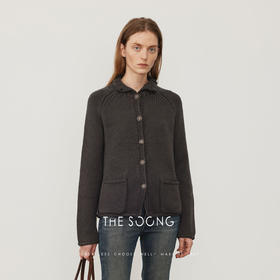 THESOONG新品女装休闲慵懒风手工手工编织毛衣开衫外套HBMY7719