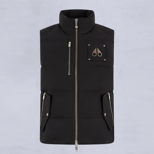 MOOSE KNUCKLES 男士金属驼鹿指关节徽标绗缝羽绒马甲 黑色 M35MV474H1 291 商品图0