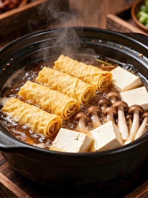 26.9💰到手4盒【厨姥太响铃卷」没有人能拒绝吸满汤汁的响铃卷吧~✅涮火锅｜煮面｜煲汤｜虾滑卷｜减脂餐都可 ✅一抿就化在嘴里～浓郁豆香➕满满汤汁💦 商品图2