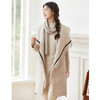Famecoco范可儿冬季复古流苏拼接披肩洋气保暖女款羊毛双面呢大衣F208AC115 商品缩略图1