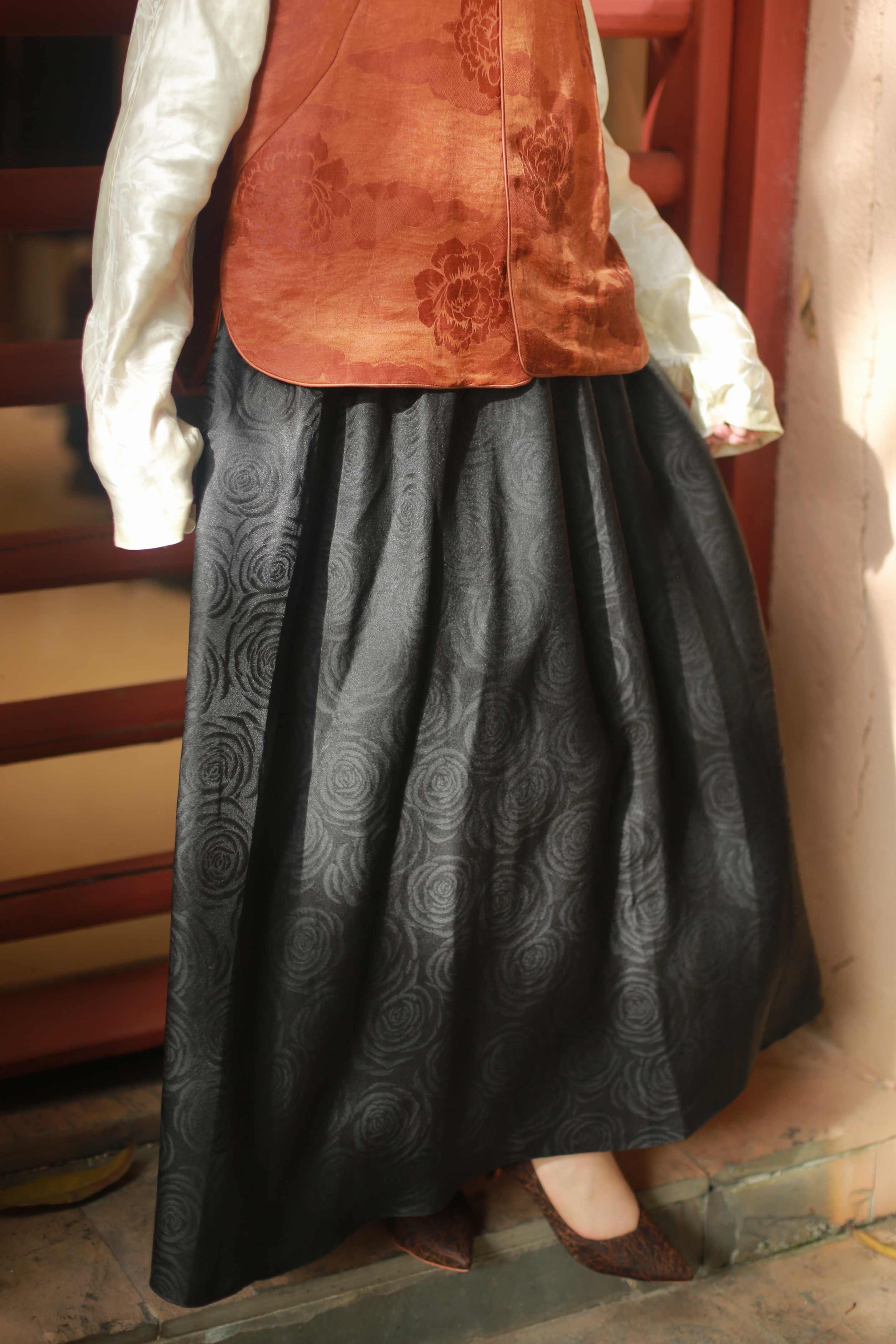 漫物记双面大摆裙（提花香云纱）XYS-m273