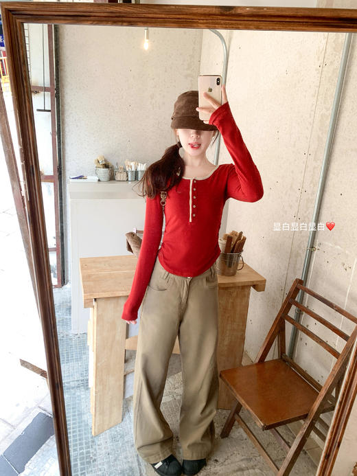 <曾小咸推荐> 现货秒杀！微信超特价！红色长袖打底t恤 日常109.99 立减40 秒杀69.99！ 商品图12