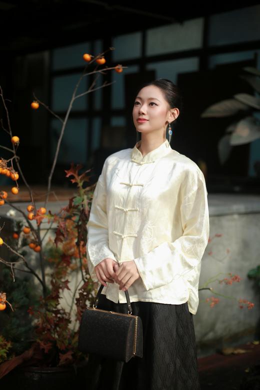 漫物记丝麻中式盘扣上衣MWJ-516 商品图0