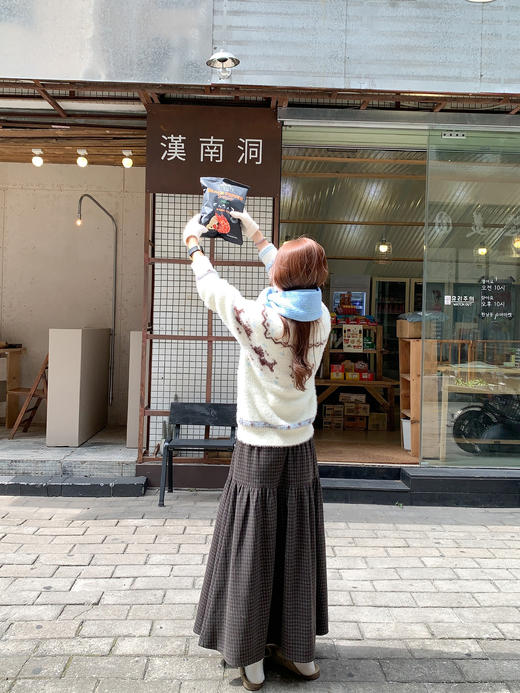 <曾小咸推荐> 现货秒杀！微信超特价！咖色格子半身裙 日常189.99 立减90 秒杀99.99！ 商品图6