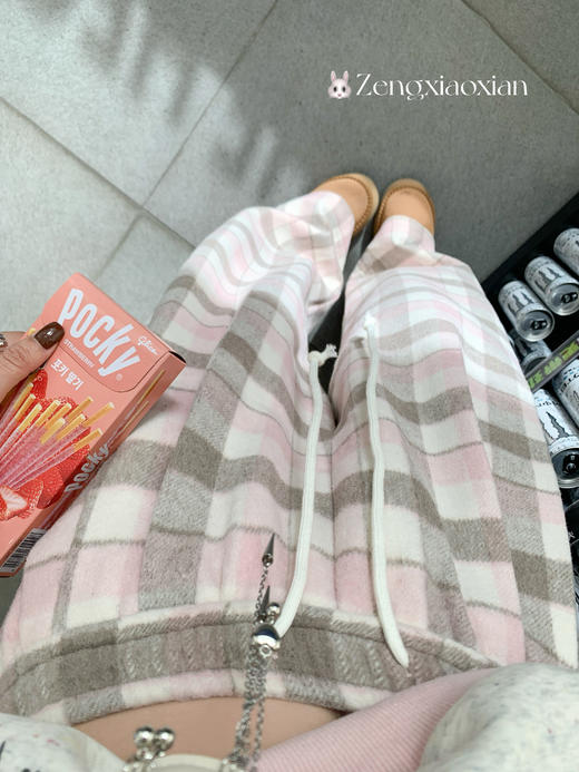 【169元任选2件】现货！粉色格子休闲裤 商品图12