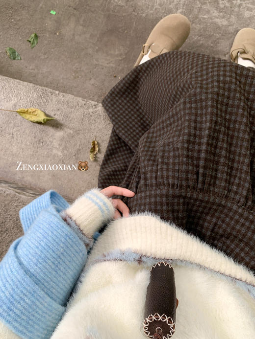 <曾小咸推荐> 现货秒杀！微信超特价！咖色格子半身裙 日常189.99 立减90 秒杀99.99！ 商品图13